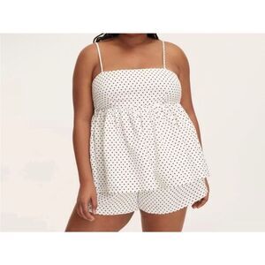 Kate Spade Mini Polka Dot Linen Babydoll shirt  Target L NWT
